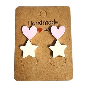 Heartshine Star Acrylic Stud Earrings – 2 Pair